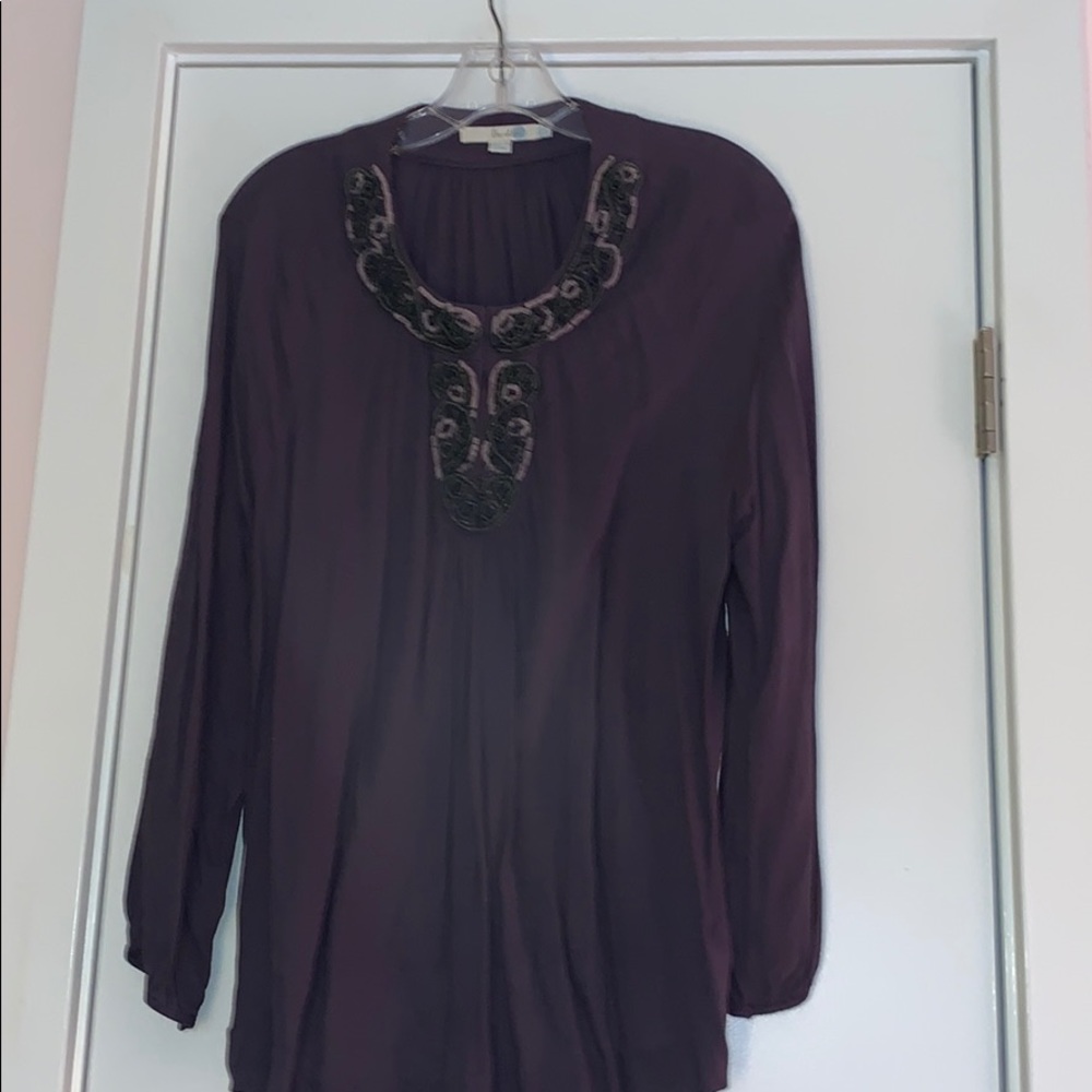 Boden , purple long sleeve shirt